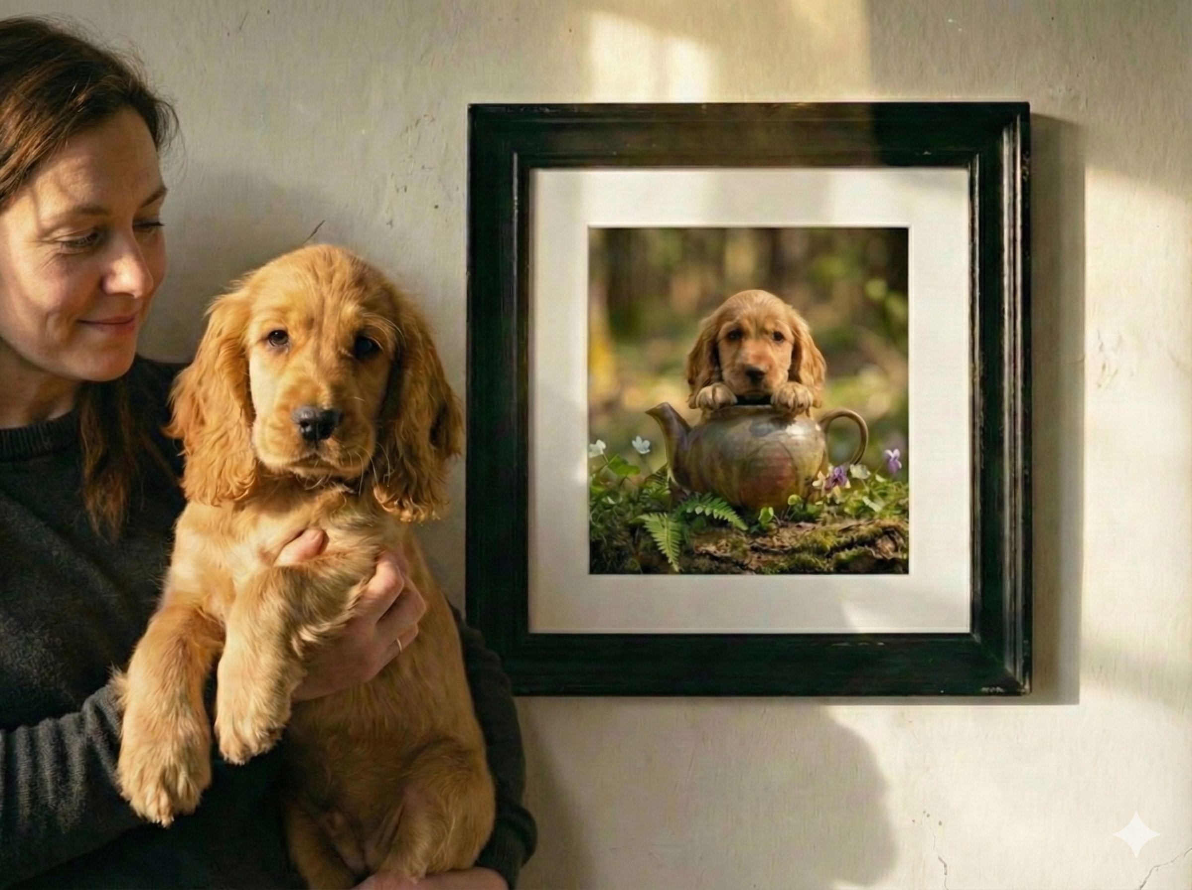 Before and after transformation - Forest Teapot